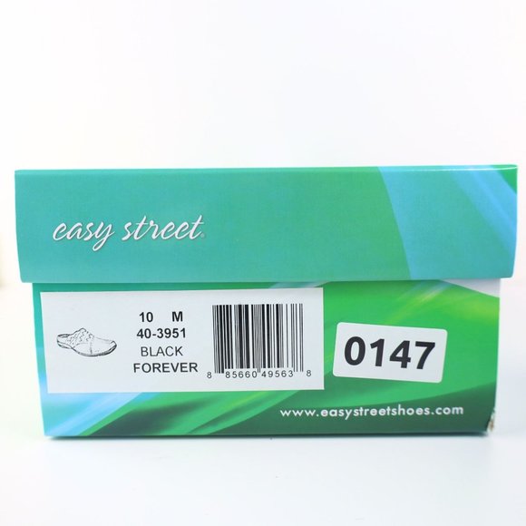 Easy Street Perforated Women Mules Black 10M- 0147 - Picture 12 of 15